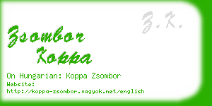 zsombor koppa business card